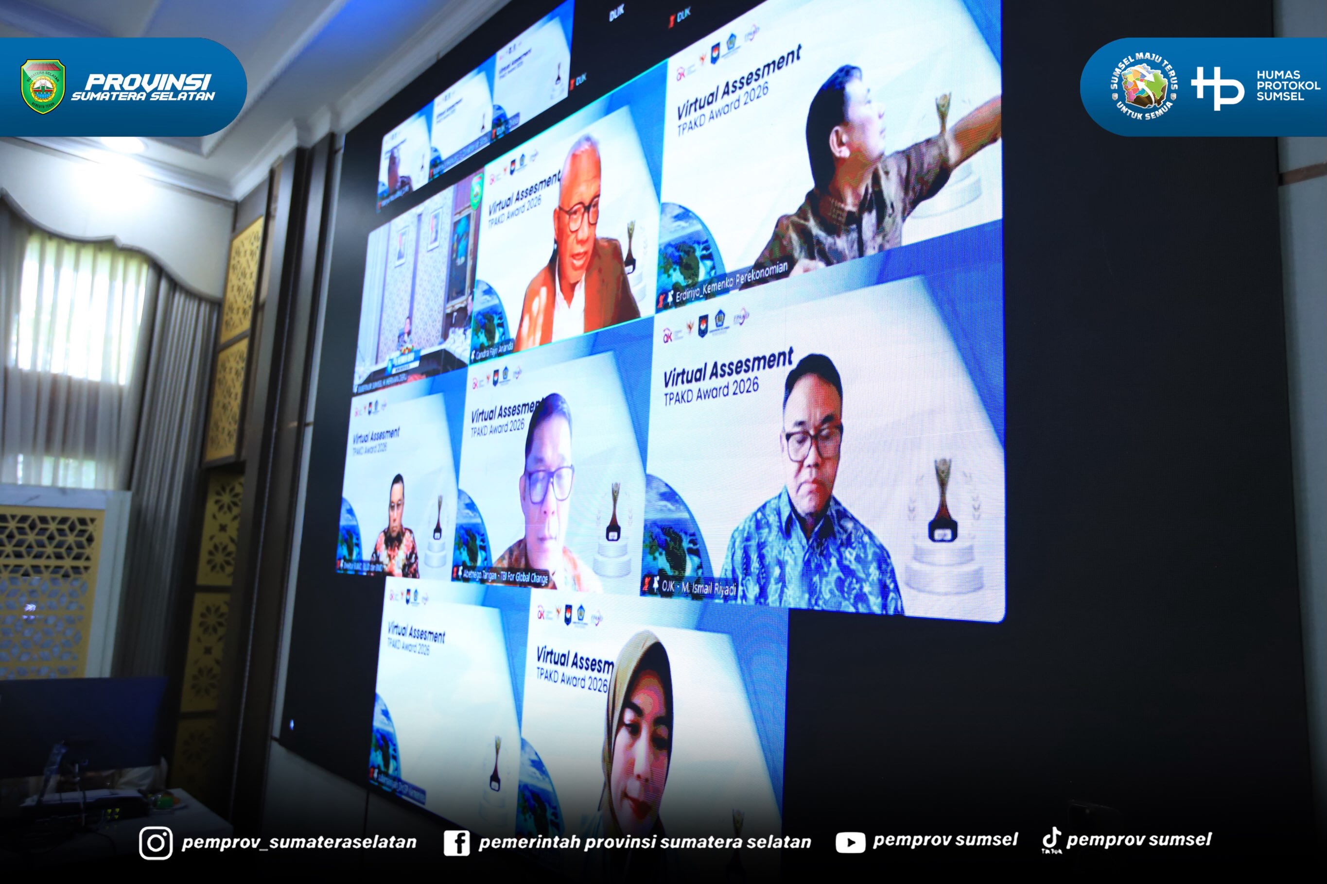 Palembang - Gubernur Sumatera Selatan (Sumsel) H. Herman Deru mengandalkan Program 100.000 Sultan Muda saat asesmen virtual Tim Percepatan Akses Keuangan Daerah (TPKAD) Award 2026 yang digelar dari Griya Agung, Jumat (31/7/2026). Program yang tela...
