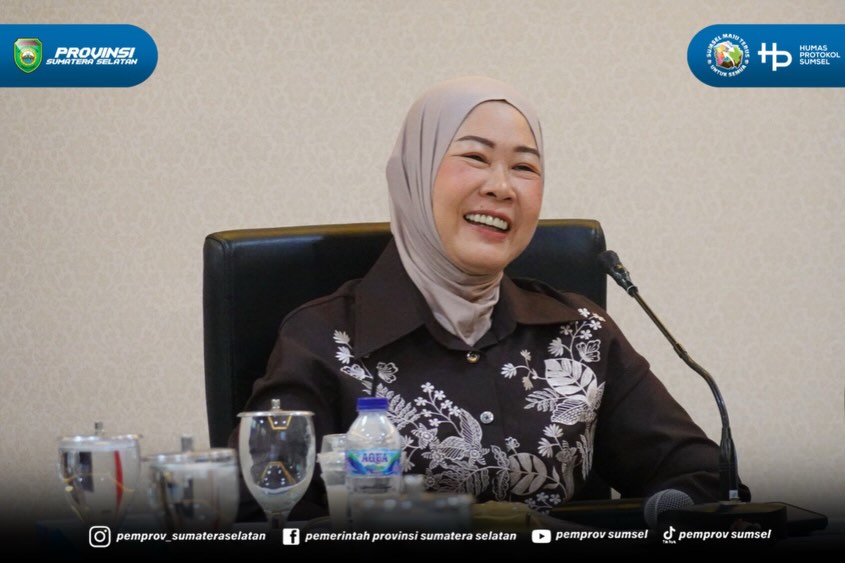 Palembang - Ketua TP PKK Sumsel Feby Deru, menerima audiensi Perwakilan Emtek Grup di Kantor Sekretariat TP PKK Sumsel, Selasa (04/08/26).