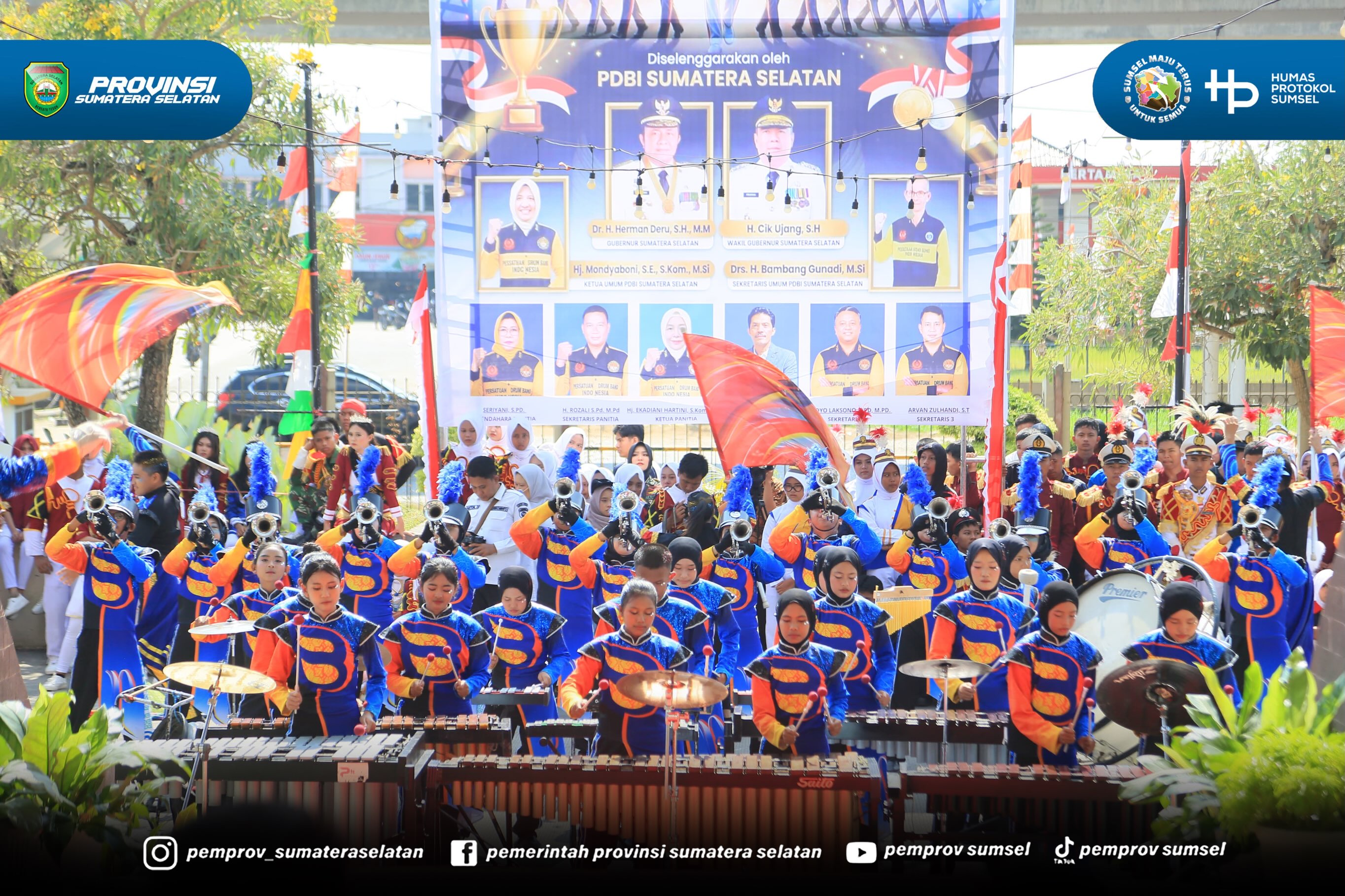 Palembang – Gubernur Sumatera Selatan (Sumsel) Dr. H. Herman Deru terus mendorong kemajuan atlet drum band dan marching band di Sumsel agar mampu melahirkan atlet-atlet yang berdaya saing di tingkat nasional hingga internasional.
