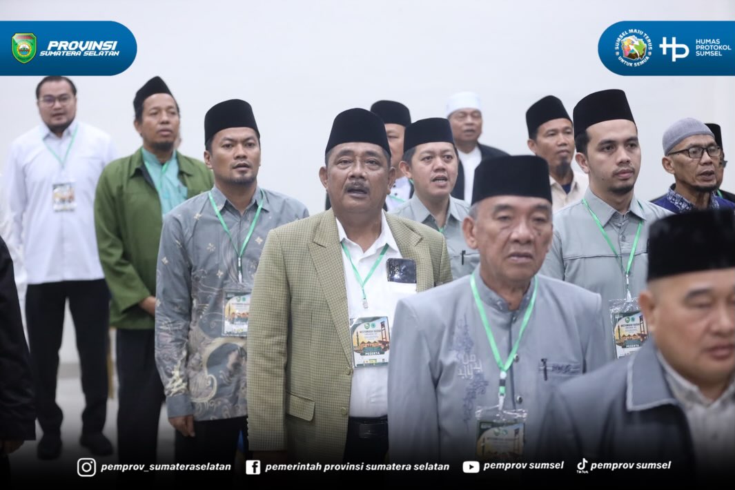 Palembang - Mewakili Gubernur Sumatera Selatan (Sumsel), Sekretaris Daerah Provinsi Sumsel H. Edward Candra membuka Musyawarah Daerah (Musda) XI Majelis Ulama Indonesia (MUI) Provinsi Sumsel Tahun 2026, bertempat di Asrama Haji Palembang, Jumat (7...