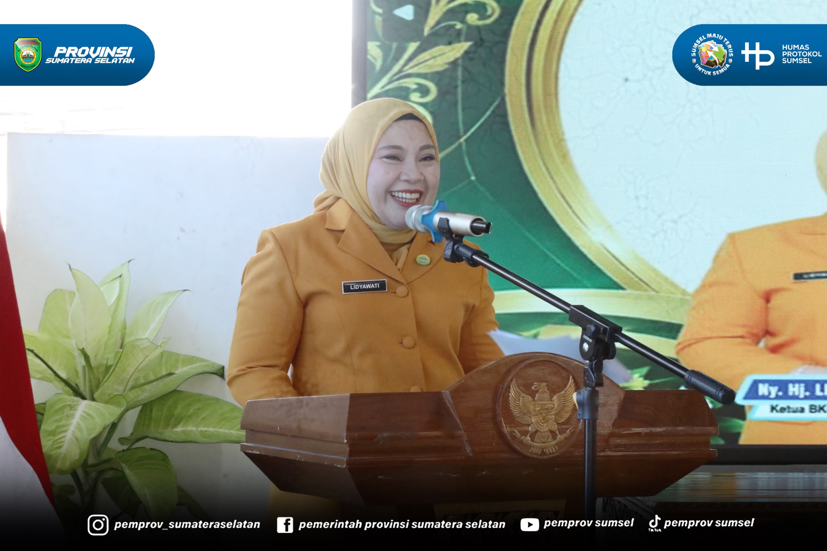 Empat Lawang - Ketua BKOW Provinsi Sumatera Selatan Hj. Lidyawati Cik Ujang menghadiri Pengukuhan Kepengurusan Gabungan Organisasi Wanita (GOW) Kabupaten Empat Lawang Masa Bhakti 2026-2030 di Rumah Dinas Bupati Empat Lawang. Senin (10/08/2026).