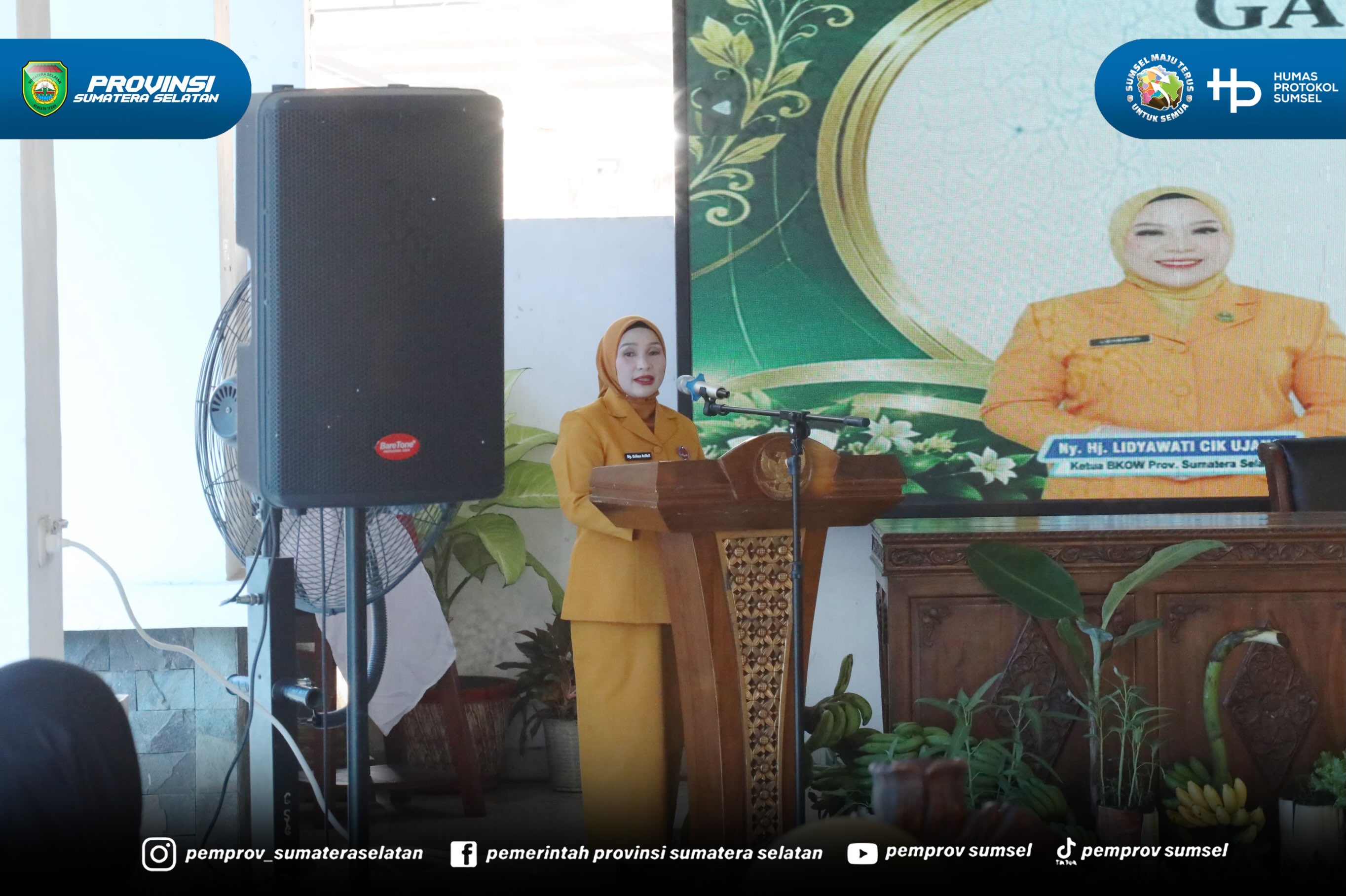 Empat Lawang - Ketua BKOW Provinsi Sumatera Selatan Hj. Lidyawati Cik Ujang menghadiri Pengukuhan Kepengurusan Gabungan Organisasi Wanita (GOW) Kabupaten Empat Lawang Masa Bhakti 2026-2030 di Rumah Dinas Bupati Empat Lawang. Senin (10/08/2026).