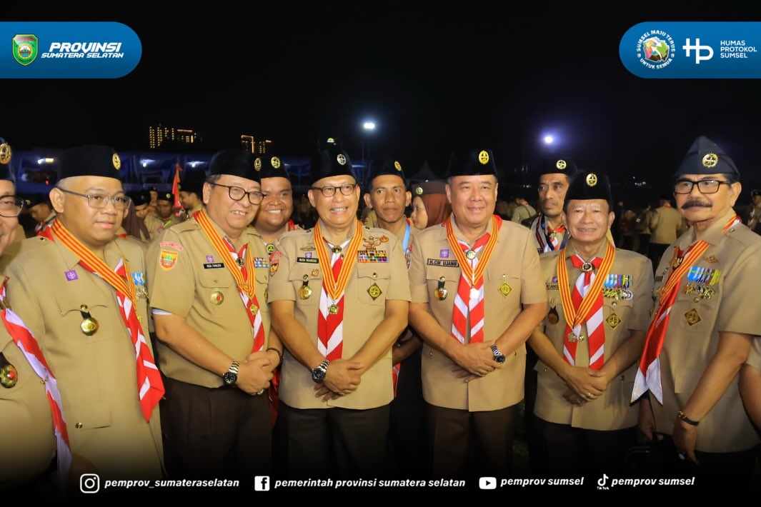 Jakarta - Wakil Gubernur Sumsel H. Cik Ujang mengikuti Upacara Ulang Janji dalam rangka Peringatan Hari Pramuka Tingkat Nasional ke-65 Tahun 2026 diselenggarakan oleh Kwartir Nasional Gerakan Pramuka di Lapangan Kempi 2, Bumi Perkemahan dan Graha...