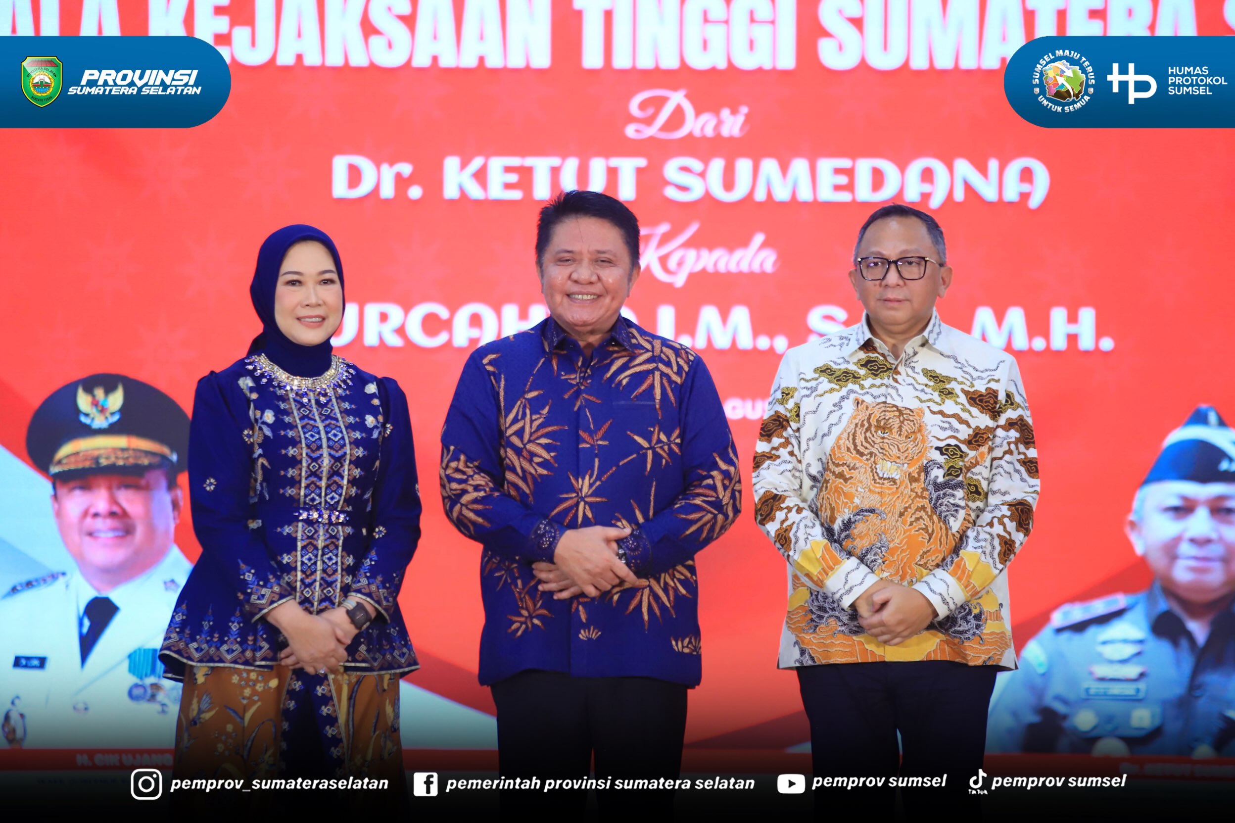 Palembang - Gubernur Sumatera Selatan Dr. H. Herman Deru menyambut kehadiran Kepala Kejaksaan Tinggi (Kajati) Sumsel yang baru, Nurcahyo J.M., SH. MH sekaligus menyampaikan apresiasi atas kontribusi Kajati sebelumnya, Dr. Ketut Sumedana, dalam men...