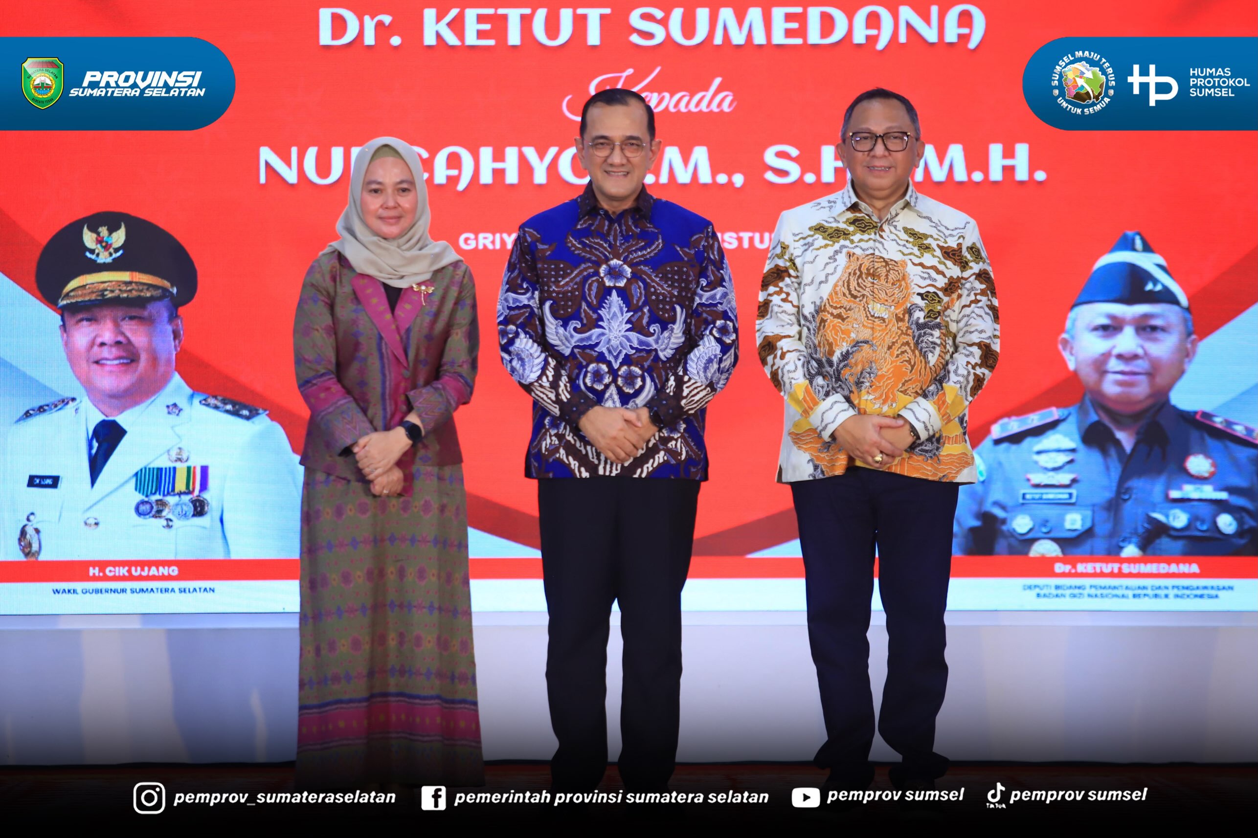 Palembang - Gubernur Sumatera Selatan Dr. H. Herman Deru menyambut kehadiran Kepala Kejaksaan Tinggi (Kajati) Sumsel yang baru, Nurcahyo J.M., SH. MH sekaligus menyampaikan apresiasi atas kontribusi Kajati sebelumnya, Dr. Ketut Sumedana, dalam men...