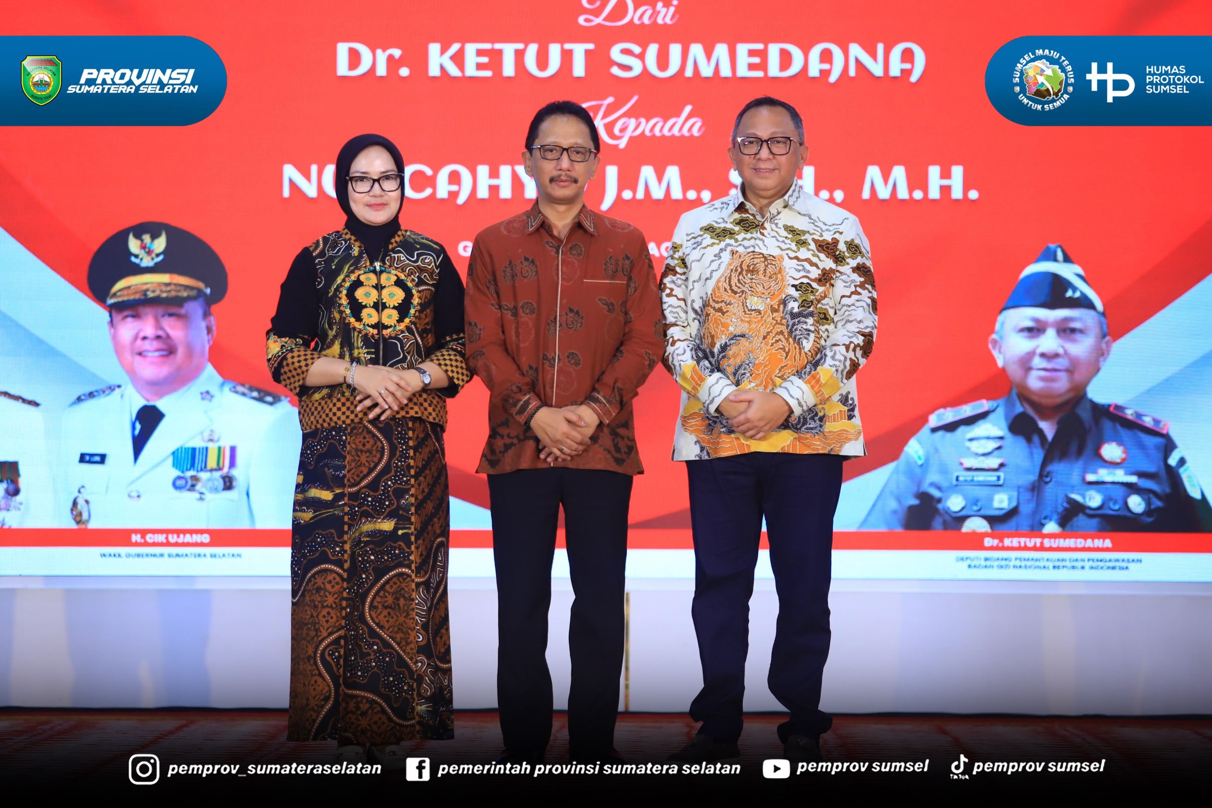 Palembang - Gubernur Sumatera Selatan Dr. H. Herman Deru menyambut kehadiran Kepala Kejaksaan Tinggi (Kajati) Sumsel yang baru, Nurcahyo J.M., SH. MH sekaligus menyampaikan apresiasi atas kontribusi Kajati sebelumnya, Dr. Ketut Sumedana, dalam men...