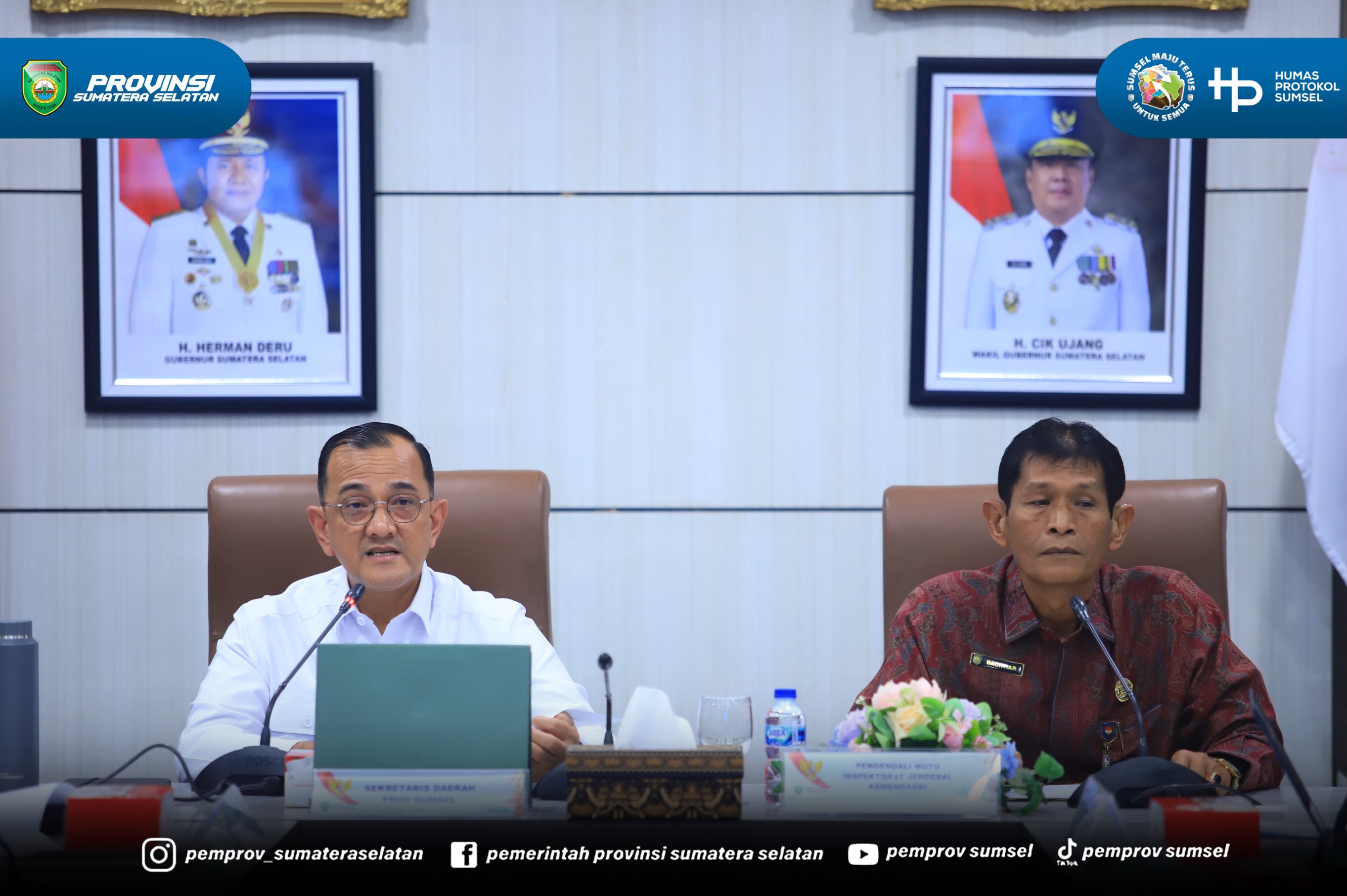 Palembang - Pemerintah Provinsi Sumatera Selatan (Pemprov Sumsel) resmi menerima kedatangan Tim Inspektorat Jenderal Kementerian Dalam Negeri (Itjen Kemendagri) RI dalam agenda Entry Meeting Pengawasan Penyelenggaraan Pemerintahan Daerah TA 2026....