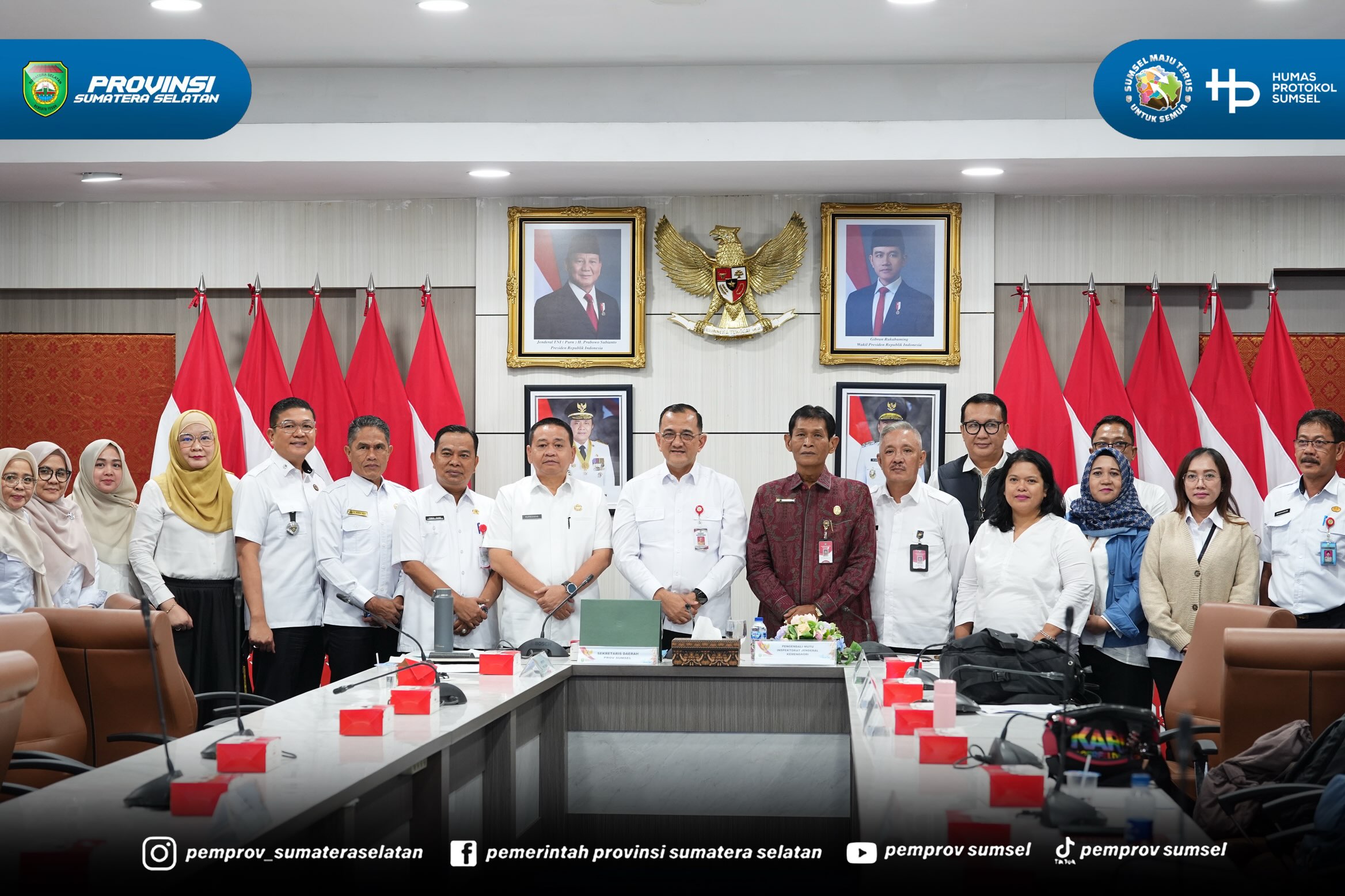 Palembang - Pemerintah Provinsi Sumatera Selatan (Pemprov Sumsel) resmi menerima kedatangan Tim Inspektorat Jenderal Kementerian Dalam Negeri (Itjen Kemendagri) RI dalam agenda Entry Meeting Pengawasan Penyelenggaraan Pemerintahan Daerah TA 2026....