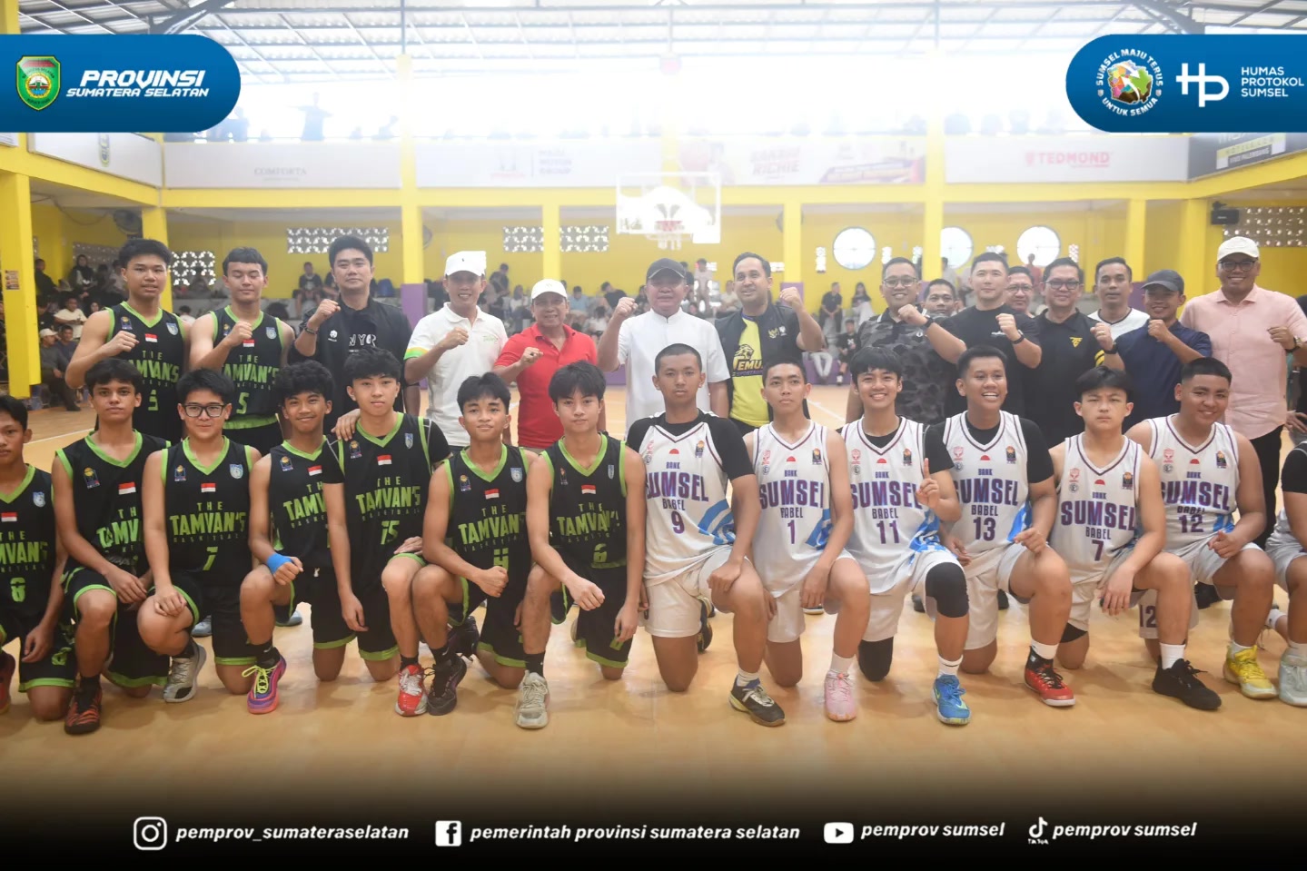 PALEMBANG — Gubernur Sumatera Selatan (Sumsel) Dr. H. Herman Deru secara resmi melakukan grand opening GOR Pemuda Sport & Entertainment sekaligus membuka pertandingan puncak Final Perbasi Cup I Kejuaraan Daerah (Kejurda) Kelompok Umur (KU) 14 dan...