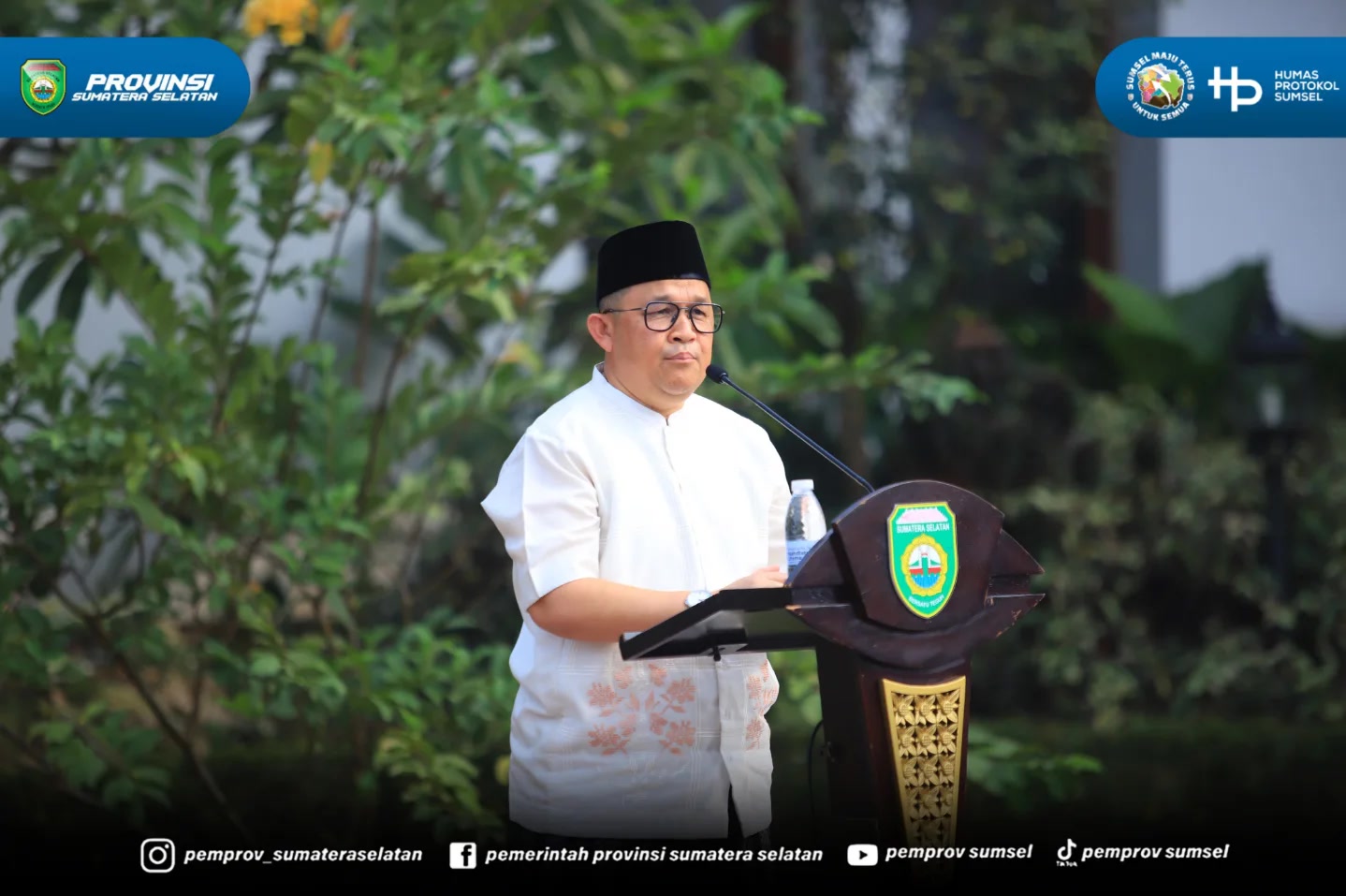 Palembang – Gubernur Sumatera Selatan (Sumsel) Dr. H. Herman Deru melepas keberangkatan Delegasi Pengurus Wilayah Nahdlatul Ulama (PWNU) Sumsel menuju Muktamar ke-35 NU di Tambakberas, Jombang, Jawa Timur, Selasa (25/5) pagi.