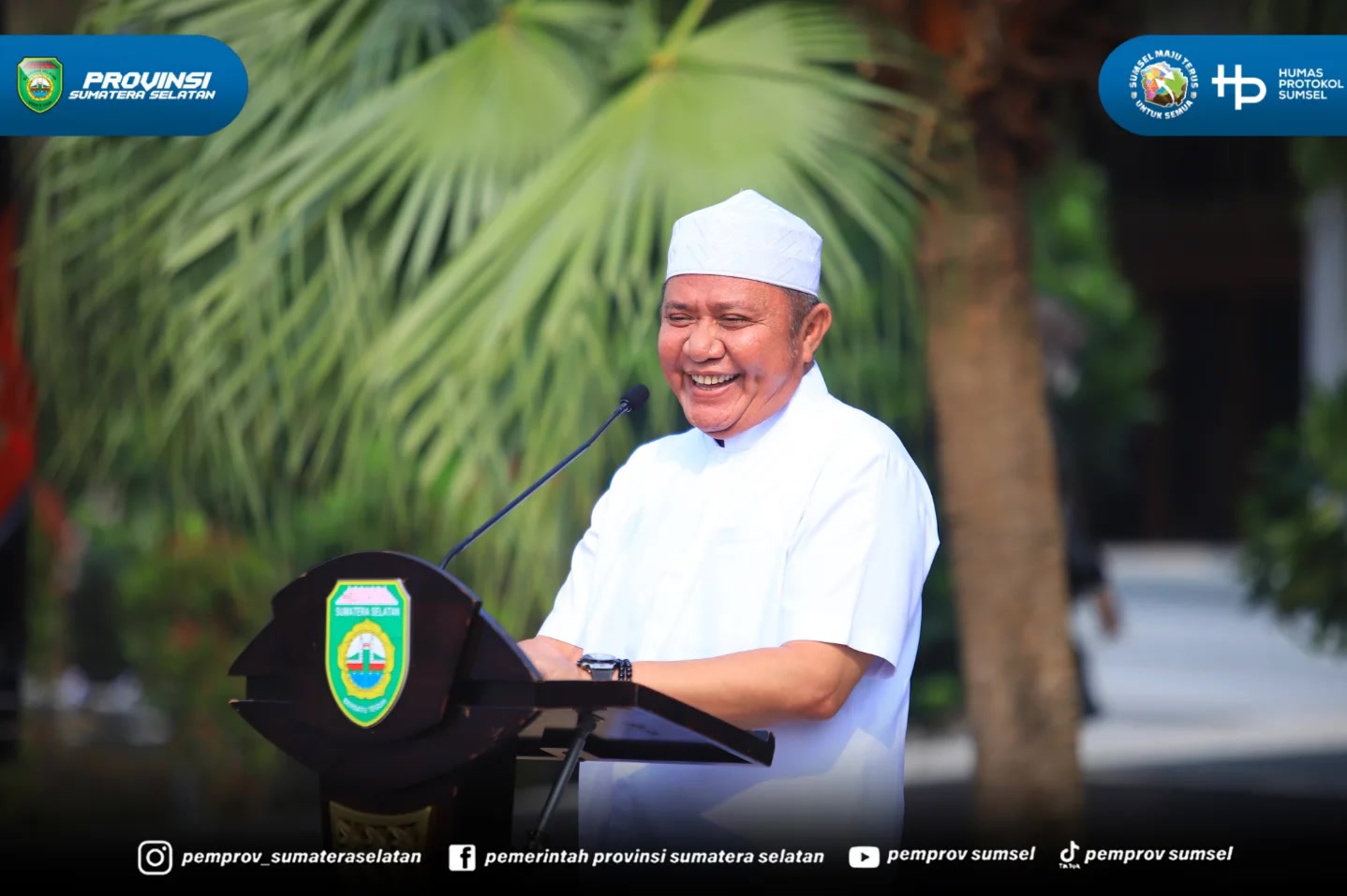 Palembang – Gubernur Sumatera Selatan (Sumsel) Dr. H. Herman Deru melepas keberangkatan Delegasi Pengurus Wilayah Nahdlatul Ulama (PWNU) Sumsel menuju Muktamar ke-35 NU di Tambakberas, Jombang, Jawa Timur, Selasa (25/5) pagi.