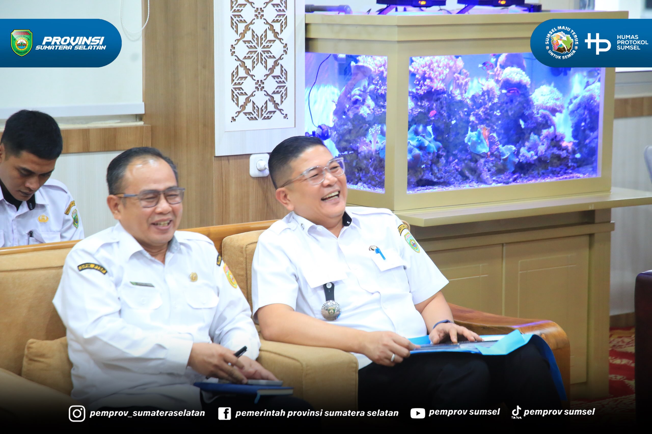 Sekretaris Daerah Pemerintah Provinsi Sumsel Dr. H. Edward Candra menerima pengelola Jakabaring Sport Center di Ruang Kerjanya, Rabu (26/8/2026)