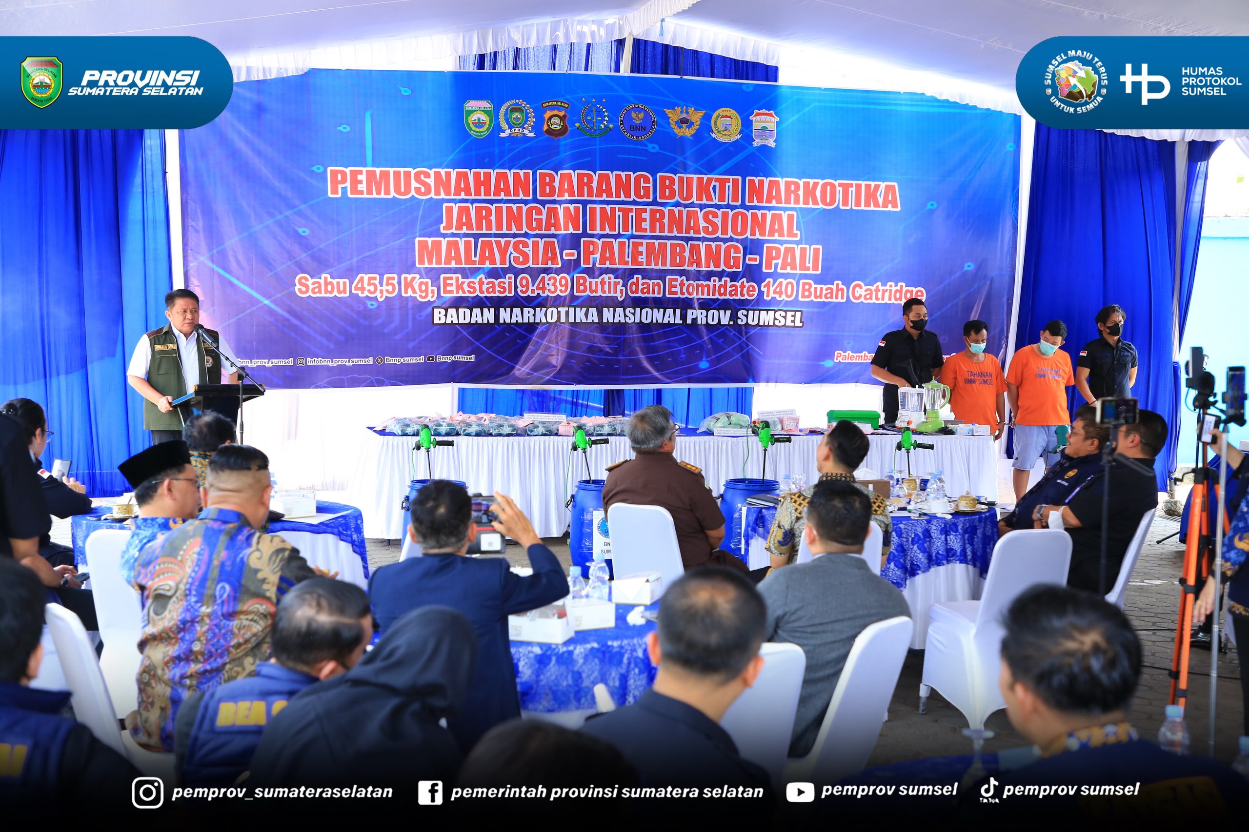 Palembang – Gubernur Sumatera Selatan (Sumsel) Dr. H. Herman Deru menekankan pentingnya memperkuat peran keluarga, masyarakat desa, tokoh agama, dan seluruh elemen masyarakat dalam upaya mencegah serta memutus mata rantai penyalahgunaan dan pereda...