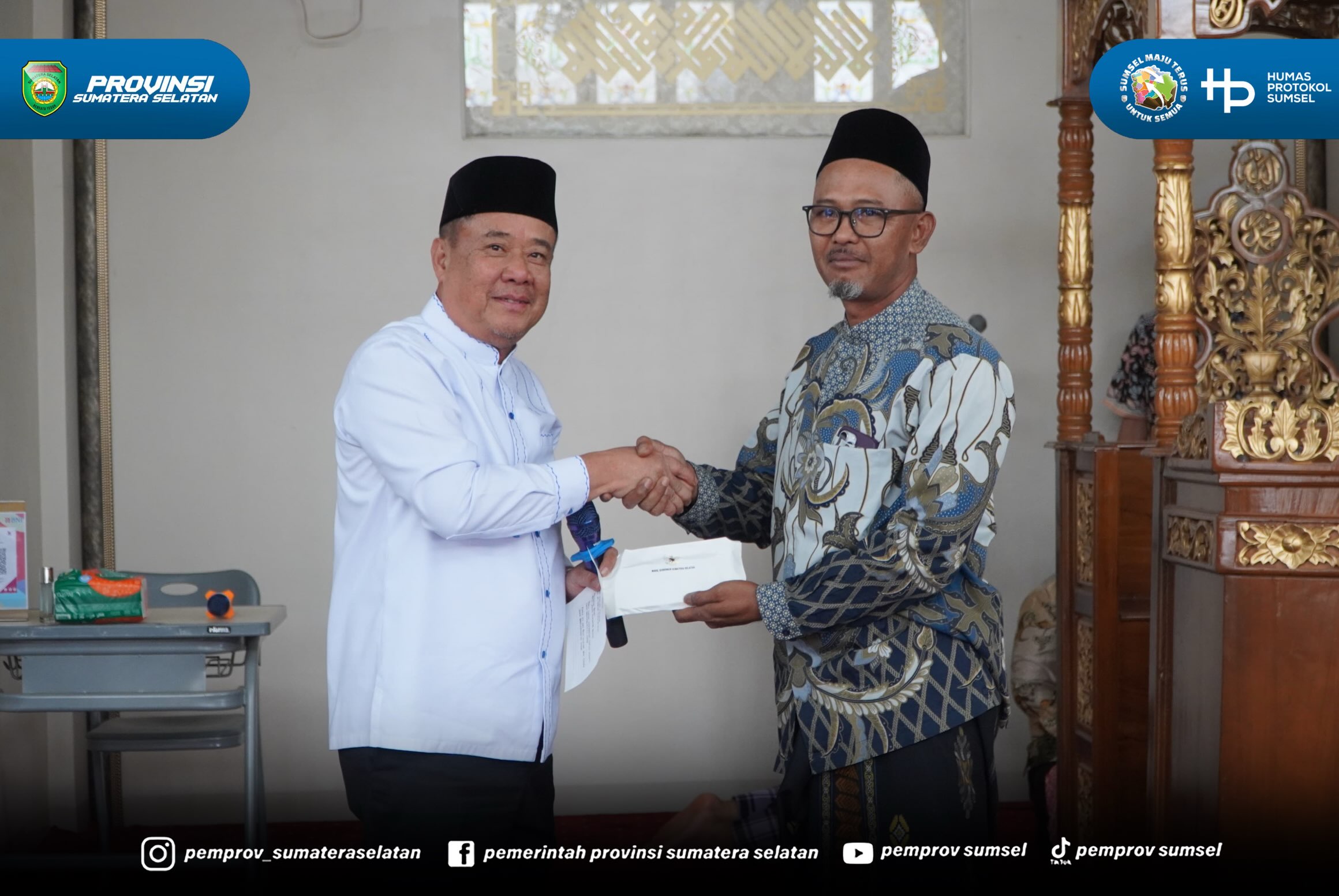Palembang - Wakil Gubernur Sumsel H. Cik Ujang melaksanakan Safari Sholat Jumat di Masjid Fajrul Falah Kecamatan Ilir Barat I Palembang. Jumat (18/09/2026).