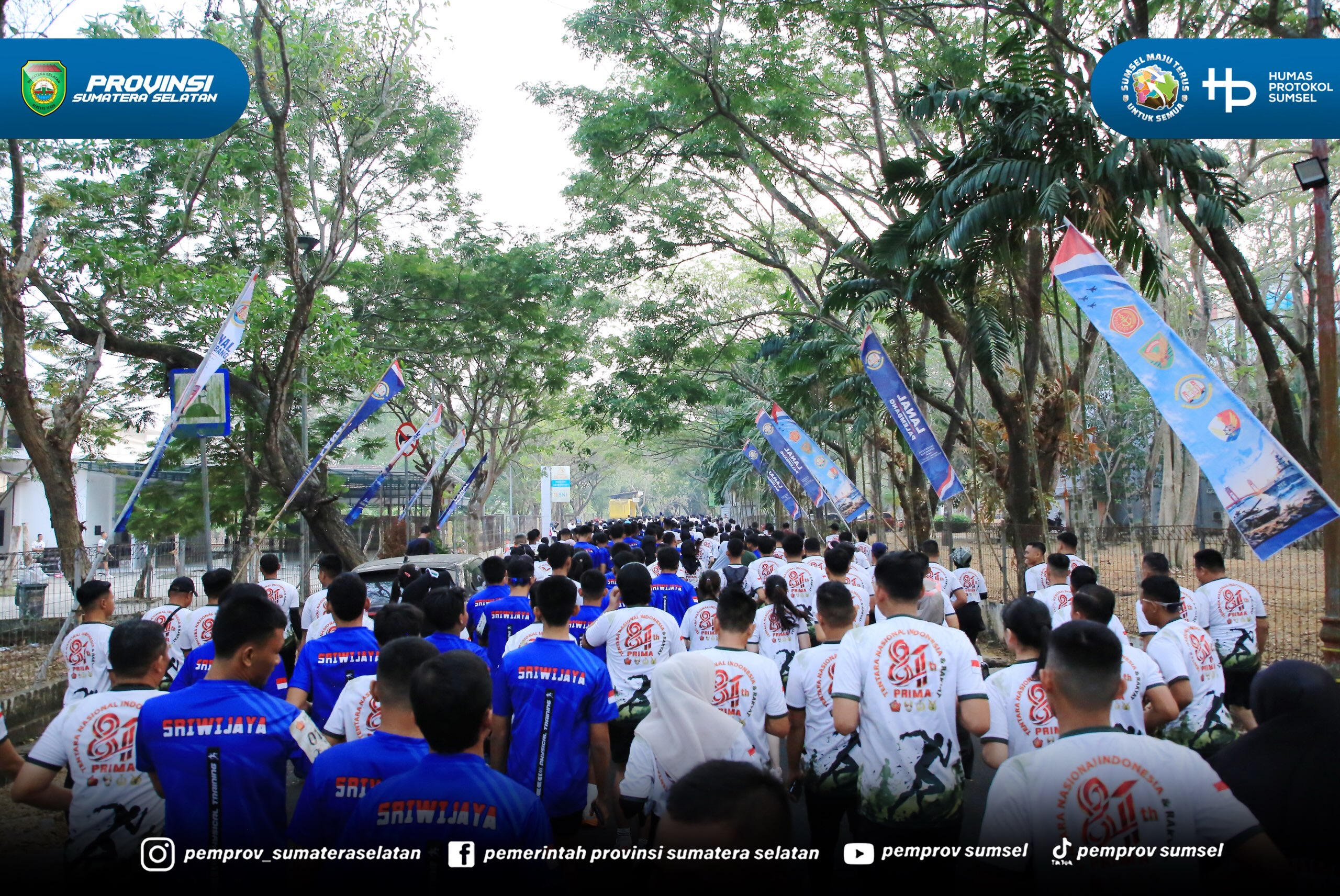 Sekretaris Daerah Pemerintah Provinsi Sumsel Dr H Edward Candra melepas Peserta Lomba Lari (Fun Run) 5 K di Jakabaring Sport City (JSC) Palembang, Minggu (20/9/2026).